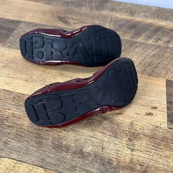 Prada Buffalo Dance Lux Ballet Flats Slip on Burgundy Red Size EU 37 (US 6.5) - Picture 3 of 9